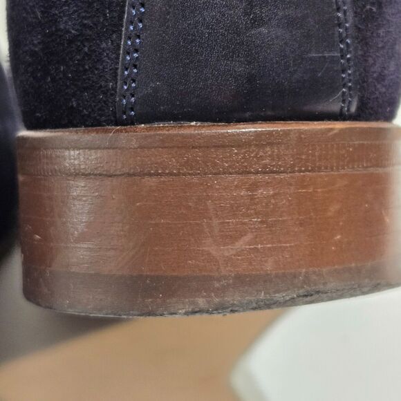 JOHNSTON‎ & MURPHY COLLECTION Mens CHUKKA Boots Size 10.5M Dark Blue Suede Ankle main image 9